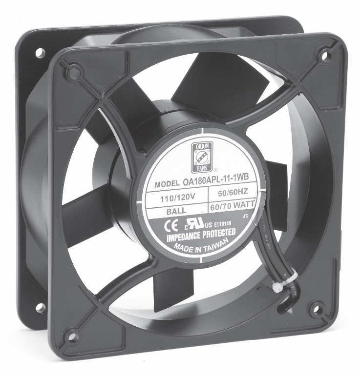 (Low Stock, No Field Supply) AC Fan – 115V, 180 x 65mm (7.1” x 2.6”) Airflow (CFM 210) 40db